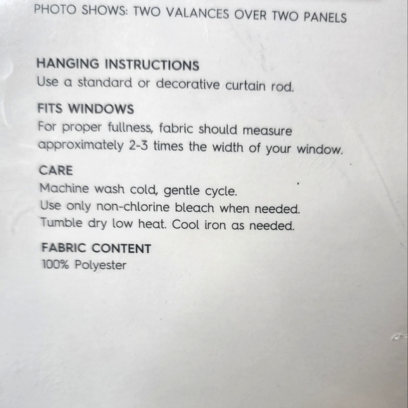 No 918 Rod Pocket Valance Ivory Lace 58"W x 32" L Alison NEW - Picture 8 of 10